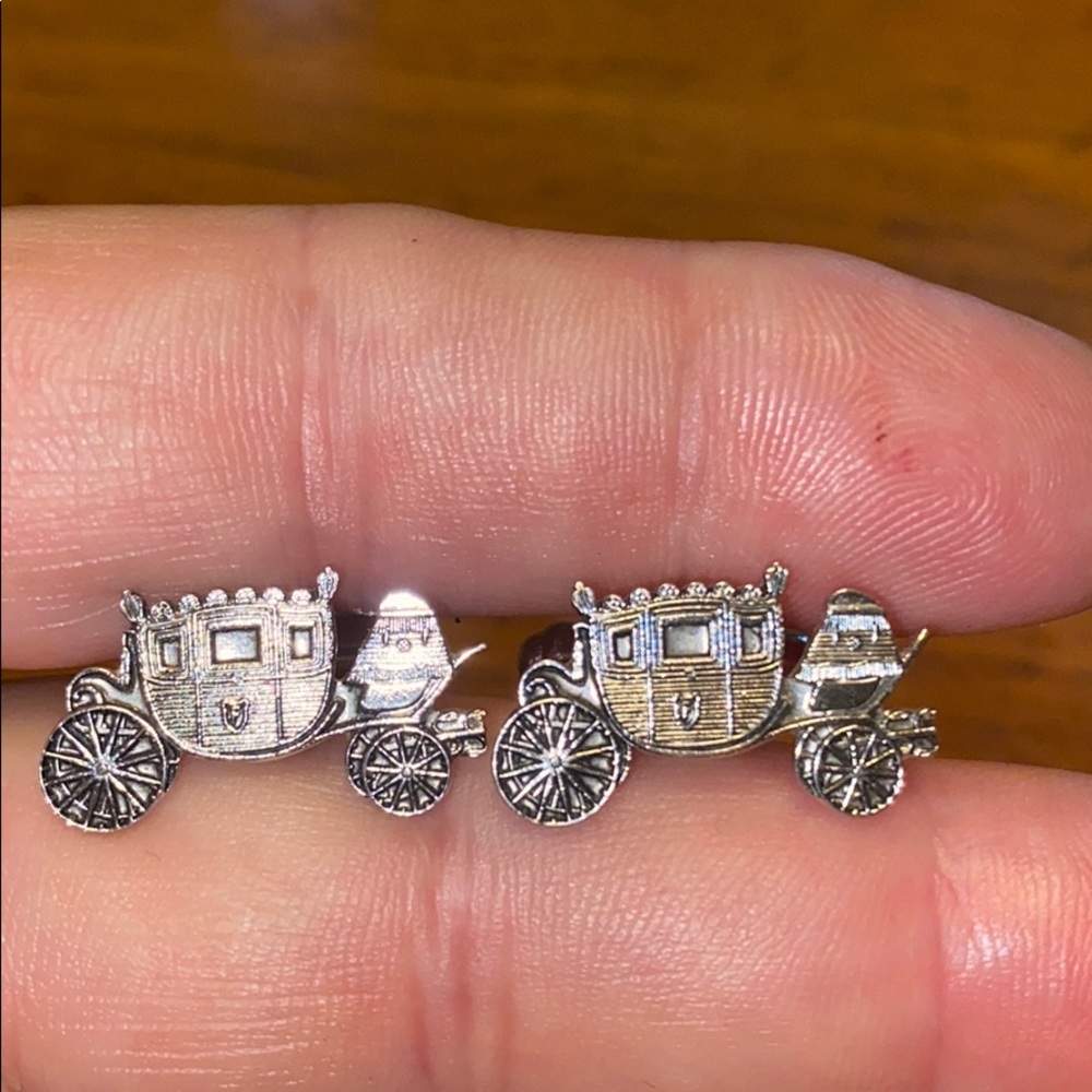 VTG Buxton silver tone carriage cuff links